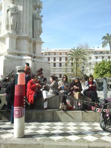 Tejedoras. Urban Knitting Sevilla. Febreo 2013