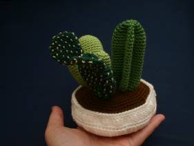 Centro de cactus de crochet