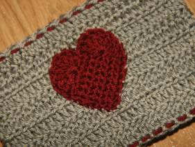 Heart mug cozy
