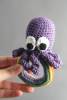 Sonajero de pulpo amigurumi