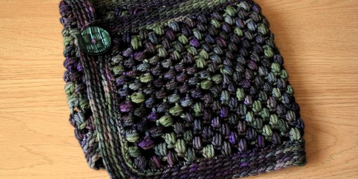 Anna cowl. Warm crochet wrap. Pattern with charts.