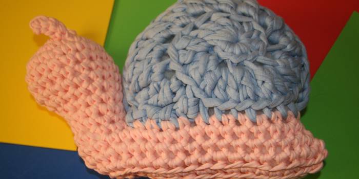 Caracol amigurumi gigante