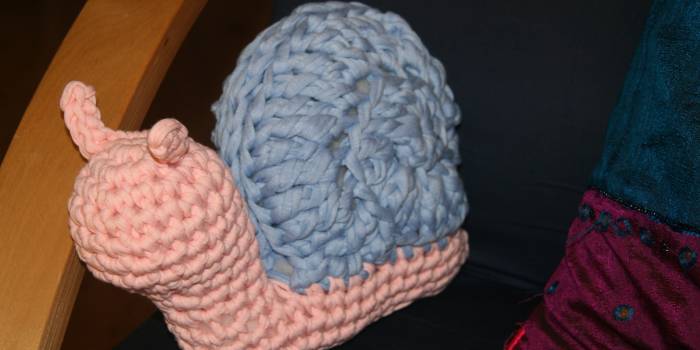 Caracol amigurumi gigante
